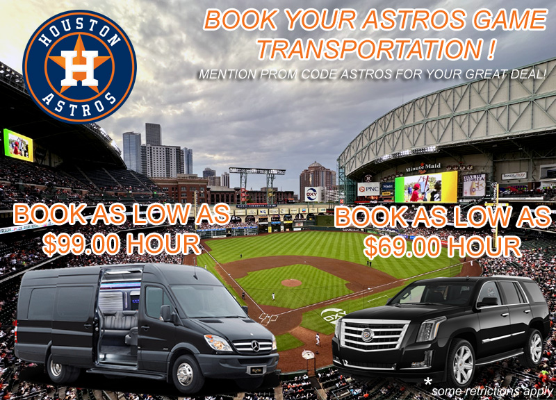 houston astros limos and party buses